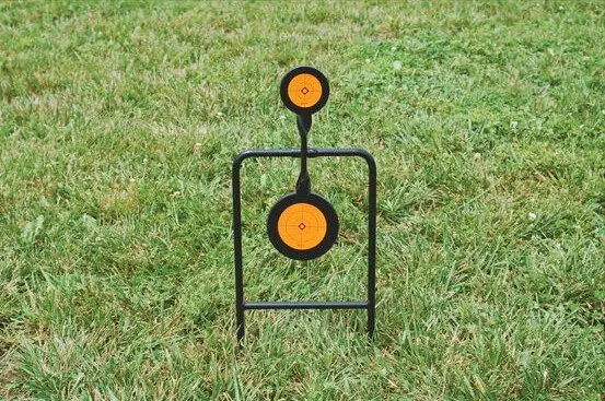 Double Spin Centerfire Handgun Swinging Target up to .44 mag