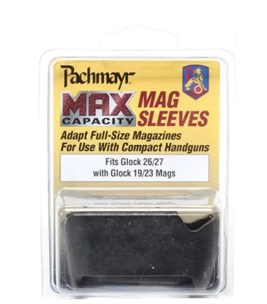Pachmayr Magazine Sleeve for Glock 26/27 Handgun w/ Glock 19/23 Magazine,  Black - 03852